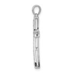 14k White Gold 1/5 carat Lab Grown Diamond VS/SI+ G+ Complete Cross Pendant - Image 2