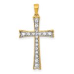 14k  1/5 carat Diamond Cross Pendant