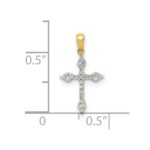 10K 1/15ct. Diamond Cross Pendant - Image 4