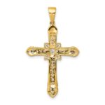 14k 1/3 carat Diamond Filigree Cross Pendant - Image 3