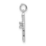10K White Gold .03ct. Diamond Cross Charm - Image 3