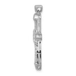 14k White Gold 1/3 carat Diamond Cross Pendant - Image 2