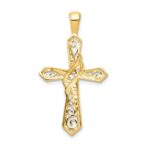 10K 1/20ct. Diamond Cross Pendant - Image 3