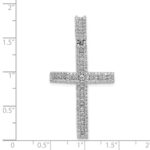 14k White Gold 1 1/10 carat Diamond Latin Cross Pendant - Image 4