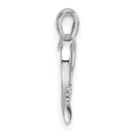 14k White Gold Heart Cross Pendant Mounting - Image 2