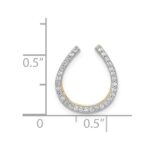 14k 1/6 carat Diamond Horseshoe Chain Slide - Image 4