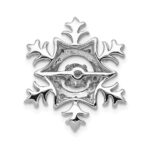 14k White Gold 3/8 carat Lab Grown Diamond VS/SI+ G+ Complete Vibrant Snowflake Chain Slide Pendant - Image 3