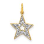 14k 1/20 carat Diamond Star Charm