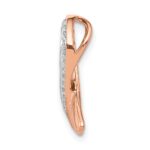 10k Rose Gold Diamond Awareness Chain Slide - Image 2