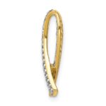 14k 1/3 carat Diamond Awareness Ribbon Chain Slide - Image 2