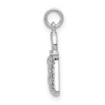 14k White Gold Diamond Handbag Charm - Image 2