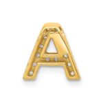 14K  Diamond Letter A Initial Charm - Image 3