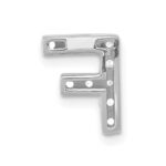14K  White Gold Diamond Letter F Initial Charm - Image 3