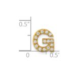 14K  Diamond Letter G Initial Charm - Image 4