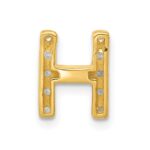 14K  Diamond Letter H Initial Charm - Image 3