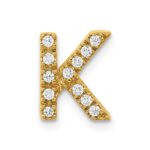 10K  Diamond Letter K  Initial Charm