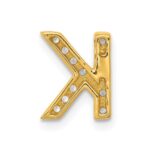 10K  Diamond Letter K  Initial Charm - Image 3