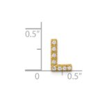 14K  Diamond Letter L Initial Charm - Image 4