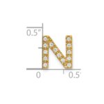 10K  Diamond Letter N Initial Charm - Image 4