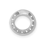 14K  White Gold Diamond Letter O Initial Charm - Image 3