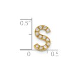 10K  Diamond Letter S Initial Charm - Image 4