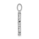 14K White Gold Diamond Letter E Initial Pendant - Image 2