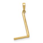 14K Diamond Letter L Initial Pendant - Image 4