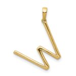 14K Diamond Letter W Initial Pendant - Image 4