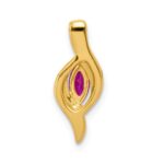 10k Diamond and Marquise .25 Ruby Pendant - Image 4