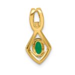 14k Diamond and Oval Emerald Fancy Pendant - Image 3