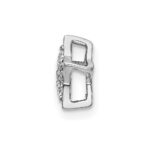 14k White Gold 1/10 carat Diamond Star Chain Slide Pendant - Image 2