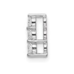 14k White Gold 1/4 carat Lab Grown Diamond VS/SI+ G+ Three Stone Chain Slide Pendant - Image 2