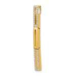14k Polished 1/5 carat Diamond Rectangle Link Chain Slide - Image 4