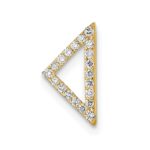 14k Polished 1/10 carat Diamond Triangle Chain Slide