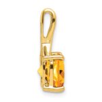 14k 8mm Cushion Citrine and Diamond Chain Slide - Image 2