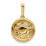 14k 4.5mm Round Moving Vibrant Amethyst and Diamond Pendant - Image 4