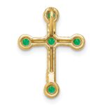 14k Emerald Cross Chain Slide - Image 3