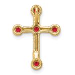 14k Ruby Cross Chain Slide - Image 4