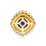 14k Cushion Sapphire Beaded Edge Chain Slide - Image 4