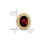 10k Oval Garnet Chain Slide - Image 3