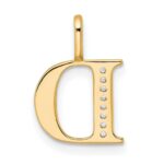 14K Diamond Letter D Initial Pendant - Image 3