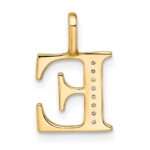 14k Diamond Letter E Initial Pendant - Image 3