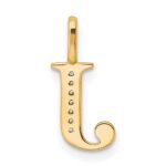 10K Diamond Letter J Initial Pendant - Image 3