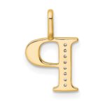 14k Diamond Letter P Initial Pendant - Image 3