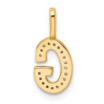 14K  Gold Diamond Letter G Initial Pendant - Image 3