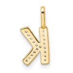 14K  Gold Diamond Letter K Initial Pendant - Image 3