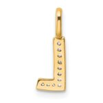 14K  Gold Diamond Letter L Initial Pendant - Image 3