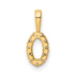 14K Diamond Number 0 Pendant - Image 4