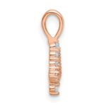 14k Rose Gold Diamond Number 4 Pendant - Image 2