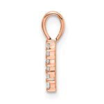 14k Rose Gold Diamond Number 7 Pendant - Image 2